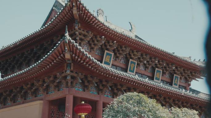 春季洛阳白马寺齐云塔光影风景