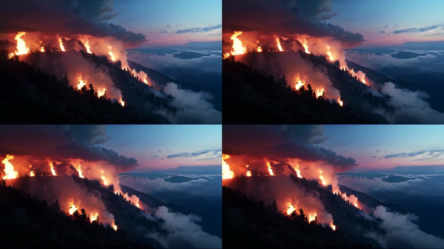 AI风景森林火灾自然灾害安全生产4
