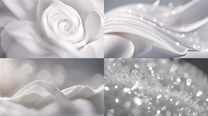 布艺 纤维 高雅 干净  白色花朵