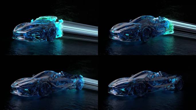 激光扫描特效C4D工程文件