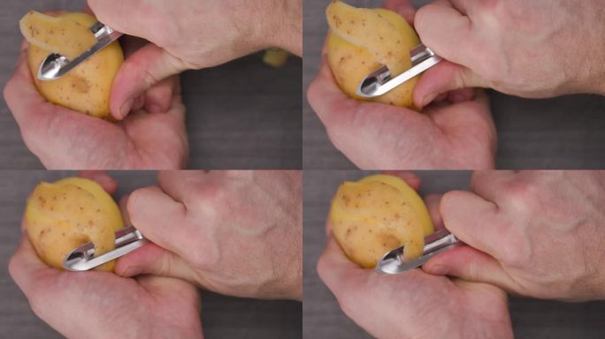 削土豆皮。