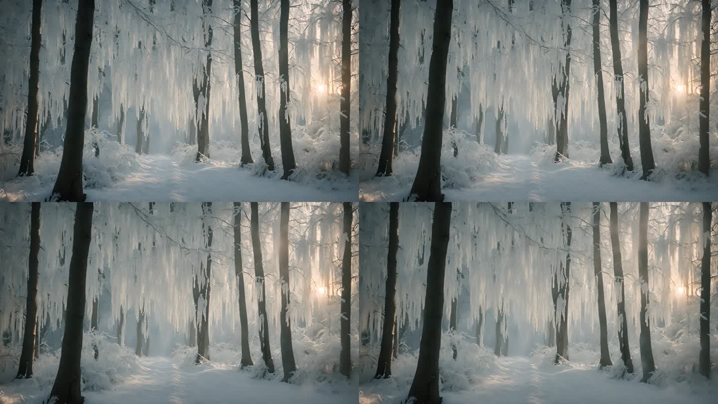神秘冬日森林