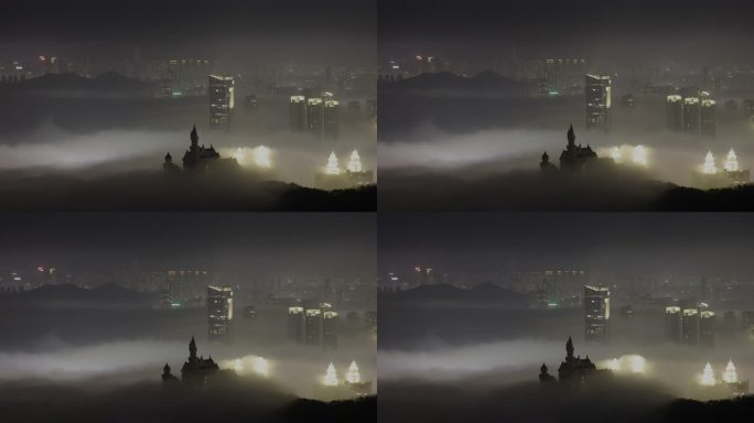 夜景平流雾LOG视频素材