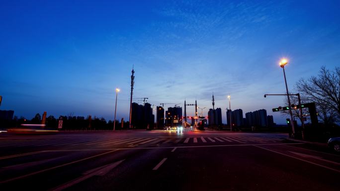 陕西省榆林市榆阳区高新区朝阳桥夜转日延时