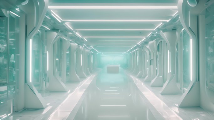 未来科幻房屋灯光实验室