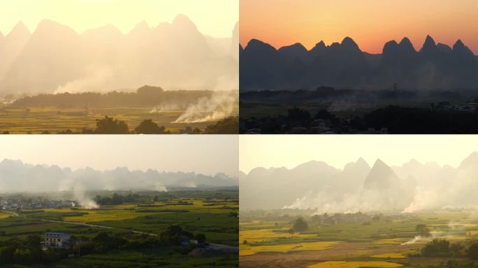 人间烟火夕阳风景平凡世界普通生活乡村农村