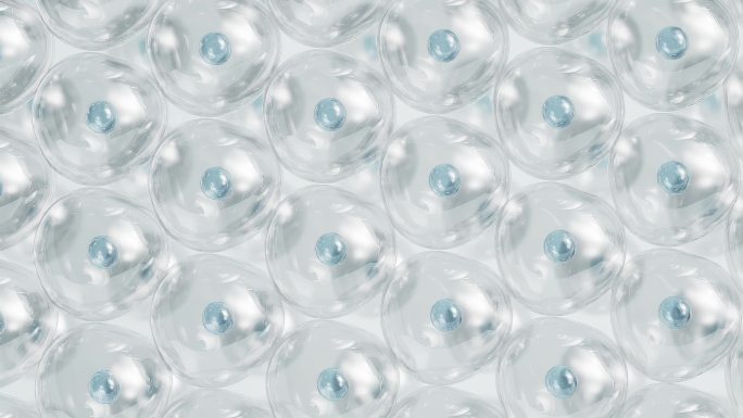 补水精华分子细胞3D渲染