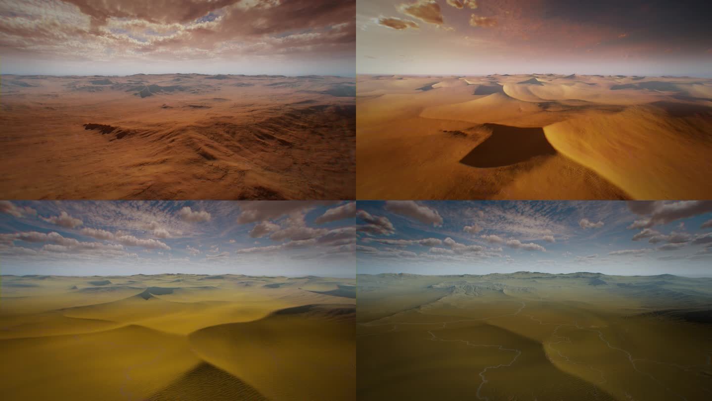 沙漠时光流逝地形变换变化变迁