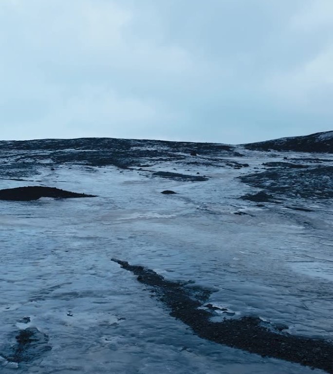 冰岛的冰地景观