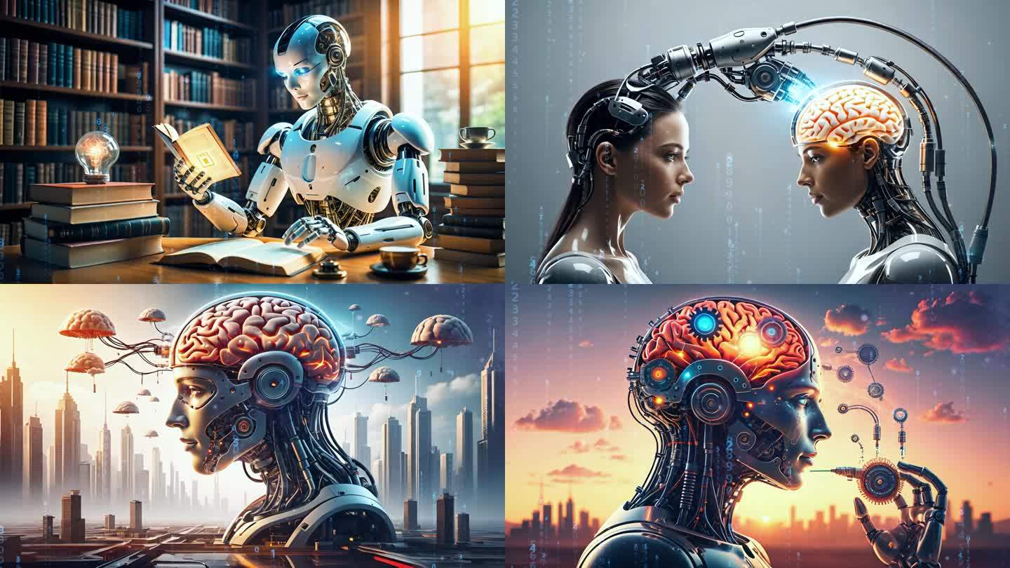 智能AI机器人学习进化未来科技