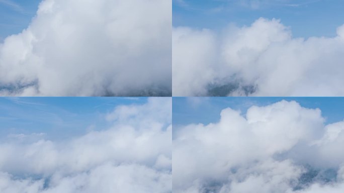 大气清新唯美4K蓝天白云云走延时摄影素材