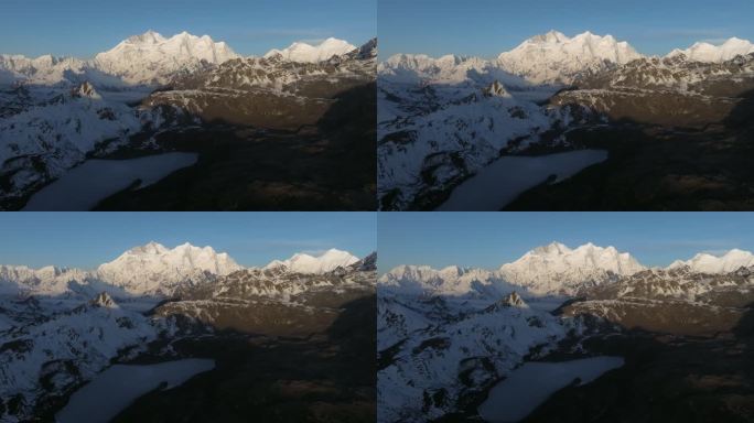 西藏日喀则珠峰东坡嘎玛沟喜马拉雅山脉航拍