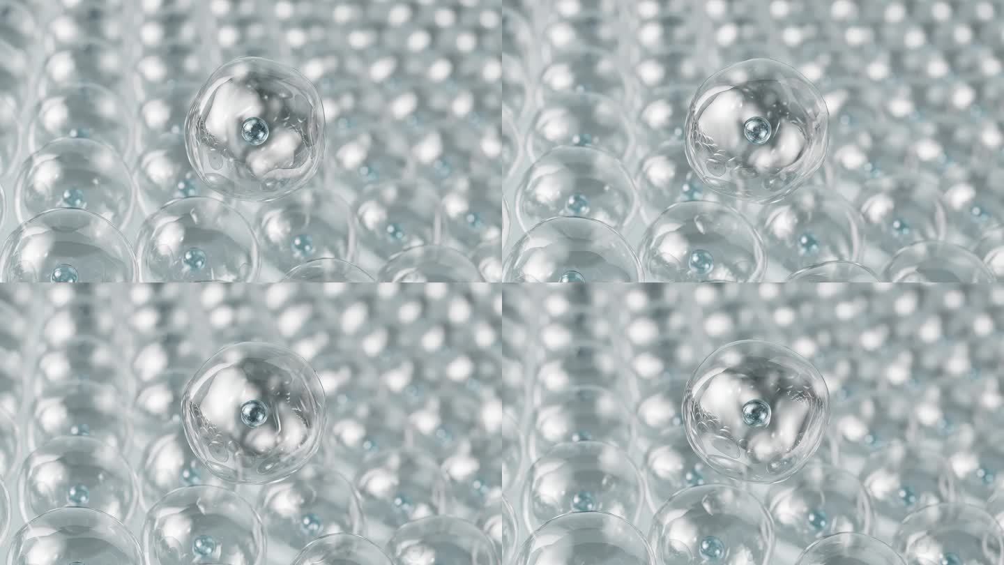 精华分子补水细胞概念3D渲染
