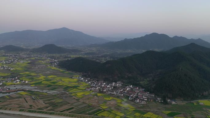 汉中油菜花航拍