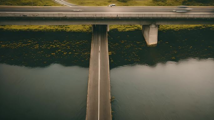 高速公路系统上的早晨通勤