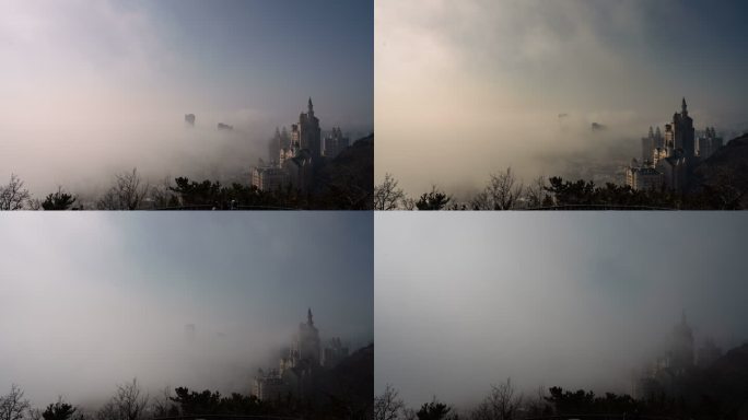 大连星海广场平流雾
