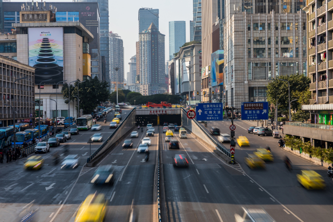 重庆车流延时