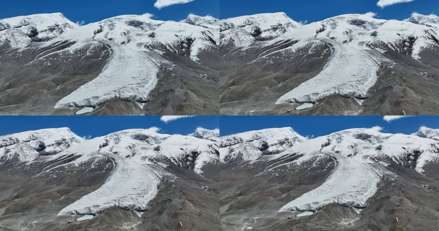 新疆南疆喀什塔县慕士塔格冰川公园航拍