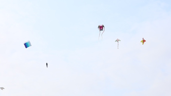 天空的风筝 五颜六色的风筝天空风筝 纸鸢