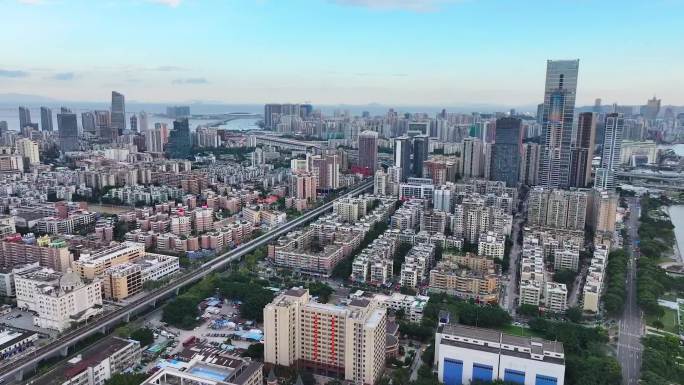 航拍广东珠海沿海城市风景2