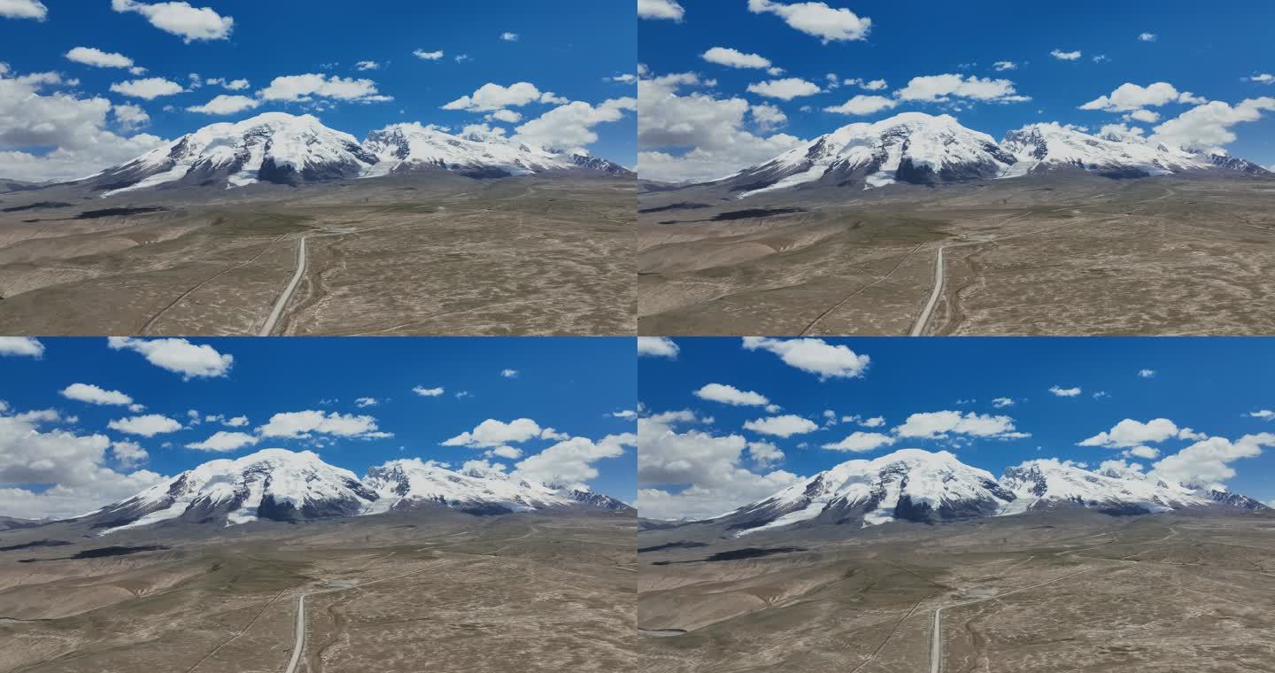 新疆南疆喀什塔县慕士塔格冰川公园航拍