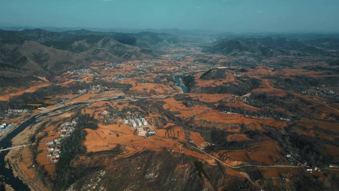 4K黄土地貌航拍陕西地区