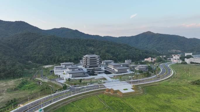 广州国家版本馆航拍国家博物馆建筑风光风景