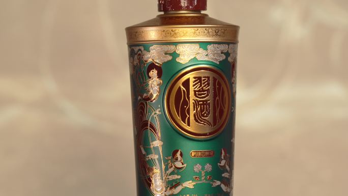 白酒习酒敦煌四祥瑞酒瓶产品特写