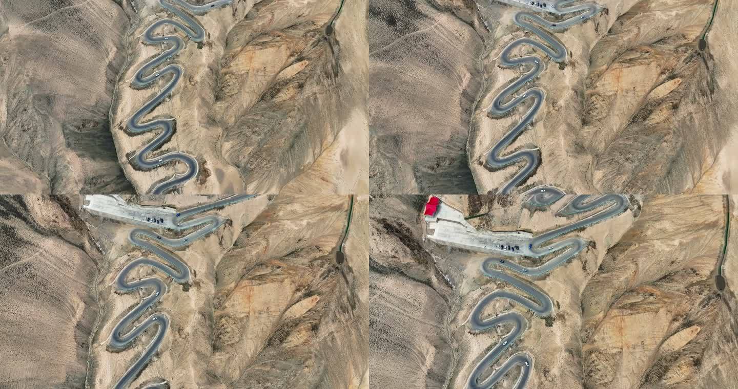 新疆南疆喀什塔县帕米尔高原盘龙古道航拍