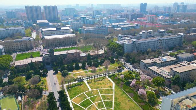 南京农业大学卫岗校区校园风景航拍