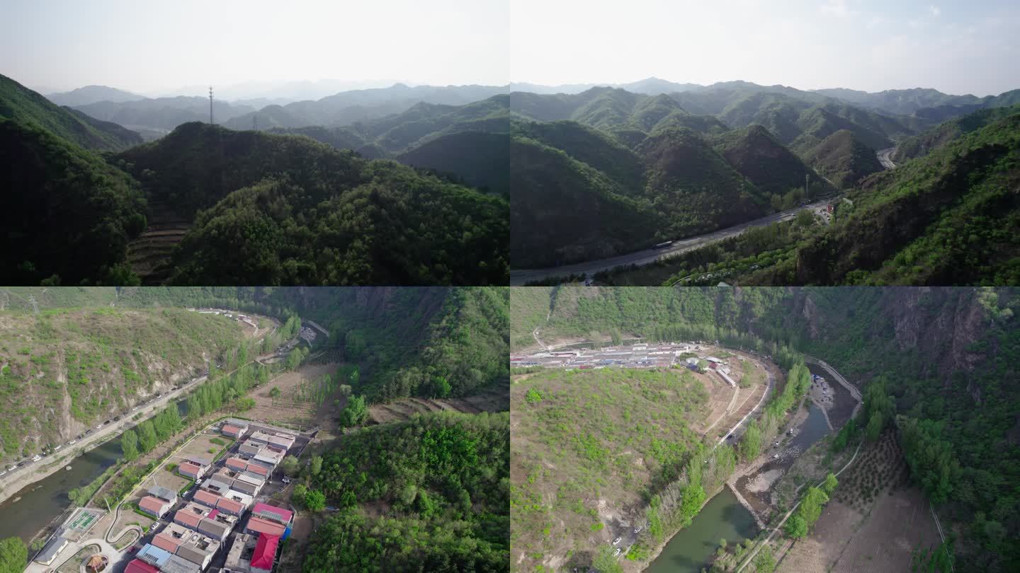 北京昌平大山风景航拍农村航拍