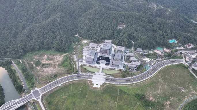 广州国家版本馆航拍国家博物馆建筑风光风景