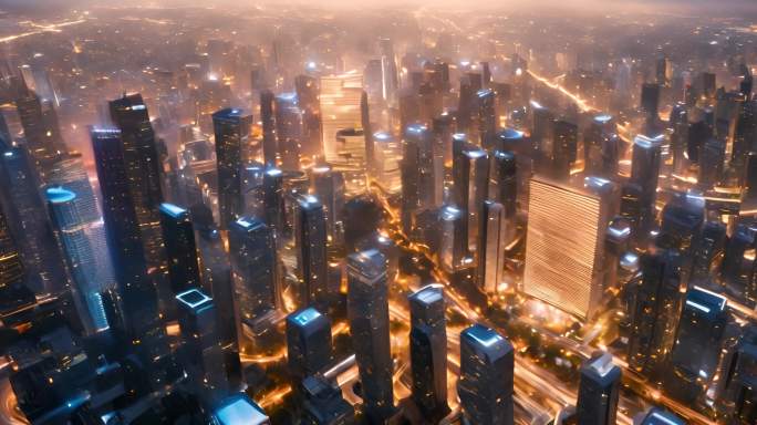AI科幻城市视频素材