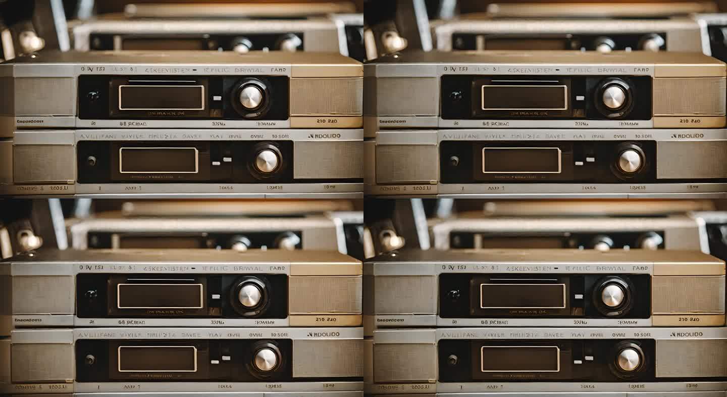 磁带录音机中的录音磁带复古卡式盒
