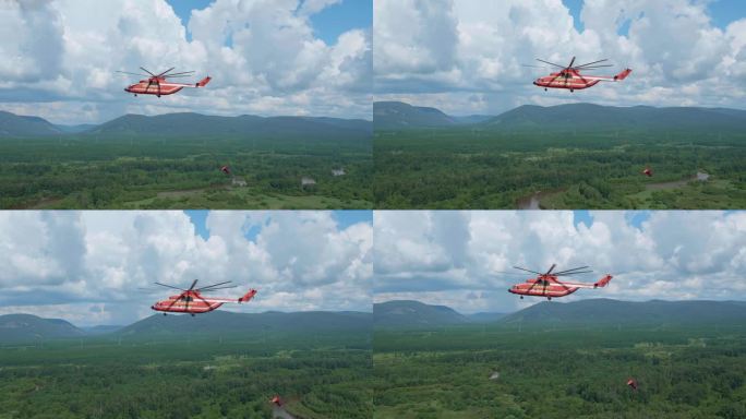 米-26森林消防吊桶灭火 中国应急直升机