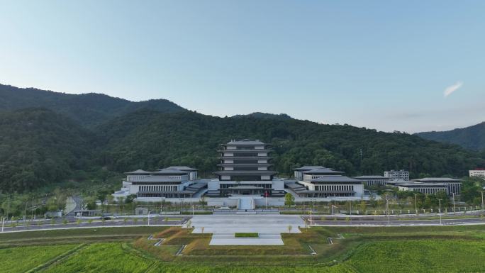 广州国家版本馆航拍国家博物馆建筑风光风景