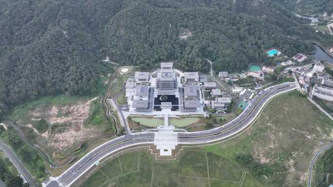 广州国家版本馆航拍国家博物馆建筑风光风景