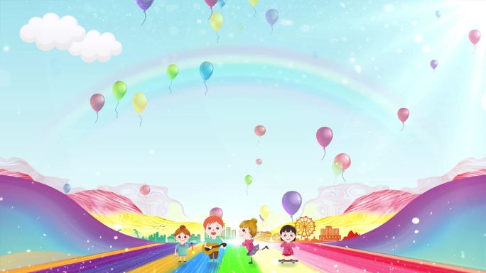 彩虹儿童节LED动态背景