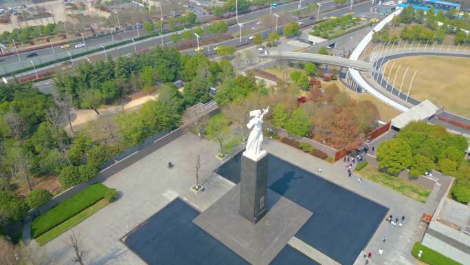 南京侵华日军南京大屠杀纪念馆航拍素材