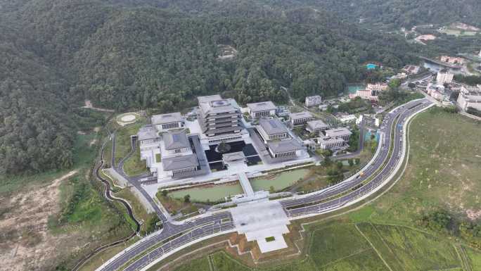 广州国家版本馆航拍国家博物馆建筑风光风景