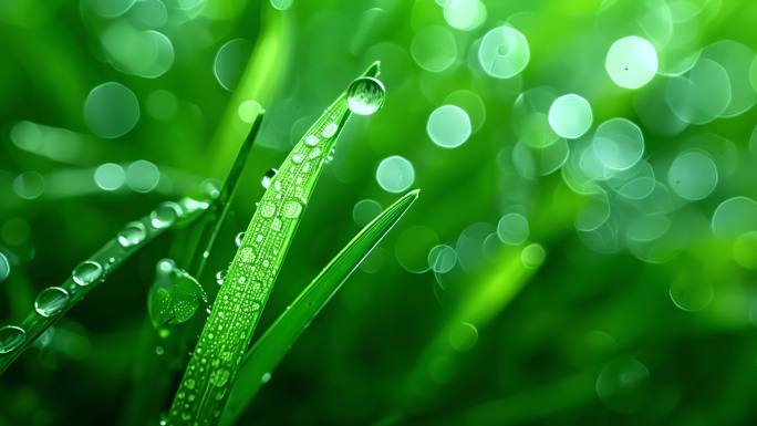 小草上的露珠合集水滴雨滴水珠露水