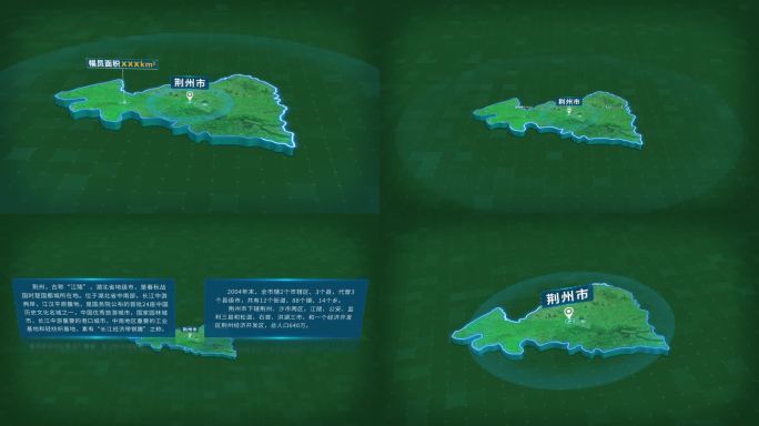 4K湖北省天门市面积人口区位地图信息展示