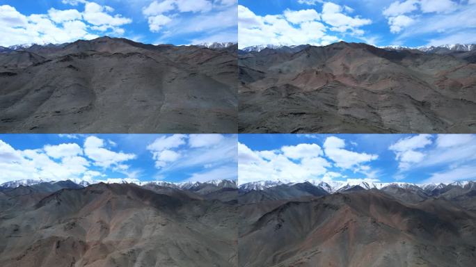 新疆雪山航拍山脉