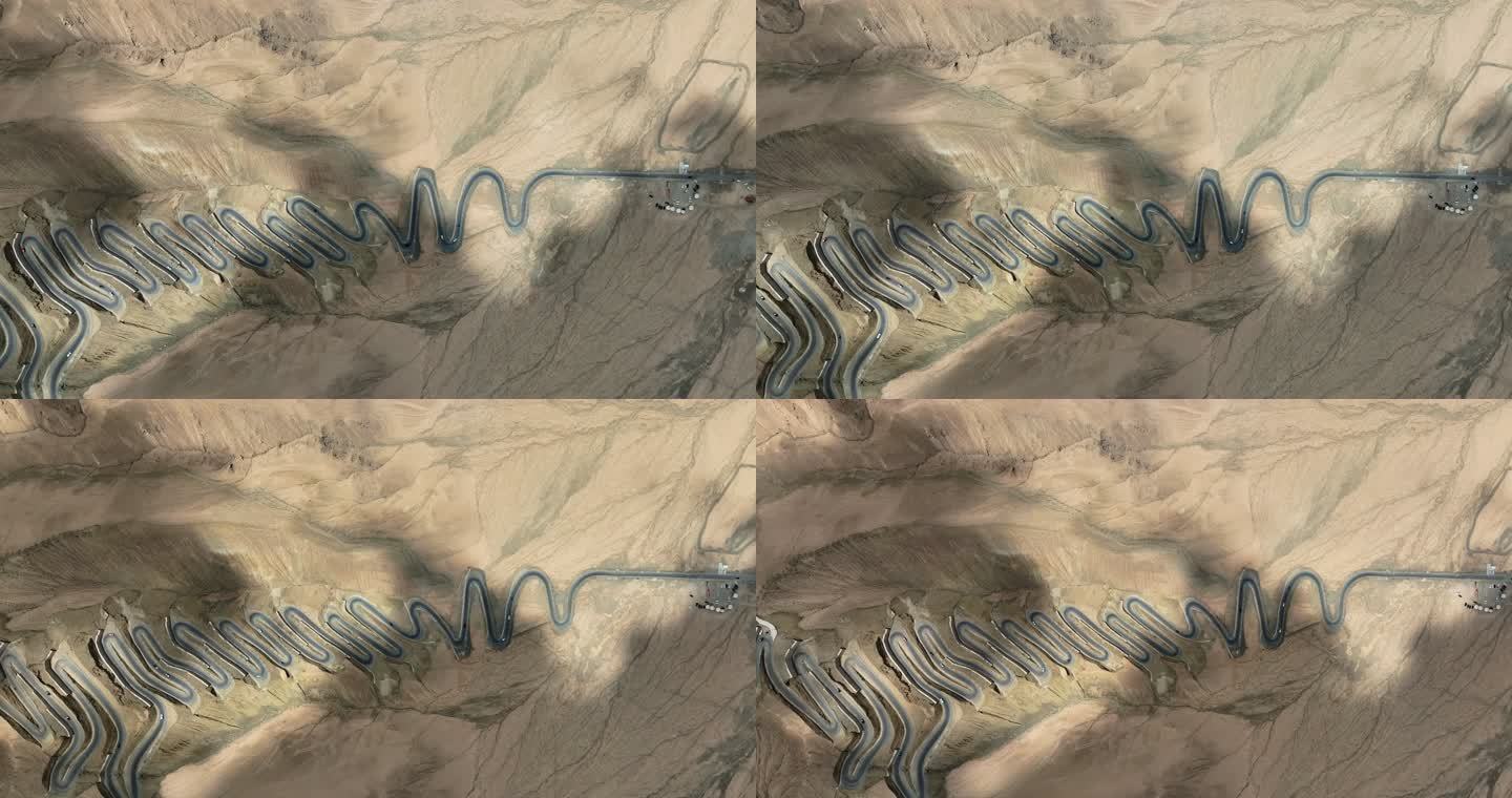 新疆南疆喀什塔县帕米尔高原盘龙古道航拍