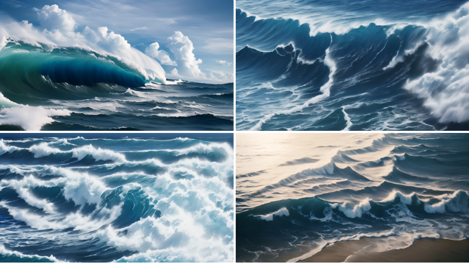 大海海浪阳光海洋浪花海水大气震撼开场