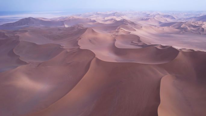 海市蜃楼 丝绸之路 沙漠 沙丘实景航拍