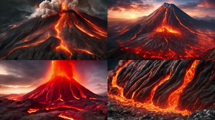 火山 火山爆发 火山喷发 岩浆