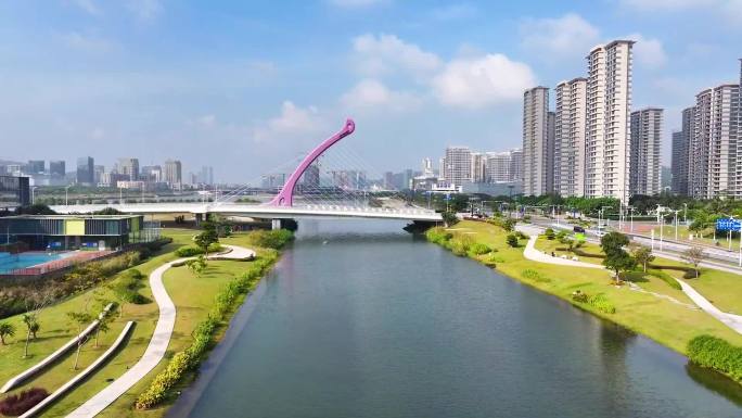 航拍广东珠海横琴粤港澳大湾区风景8