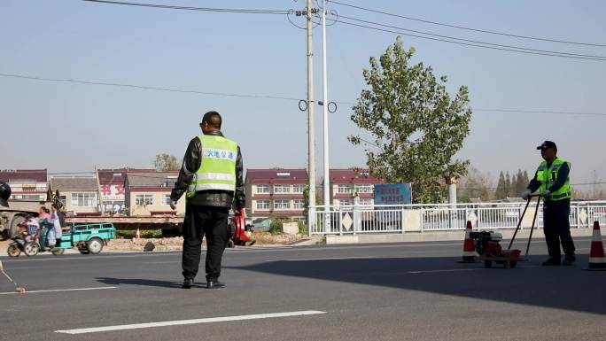 马路划线道路养护道路维修