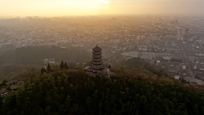 航拍成都都江堰